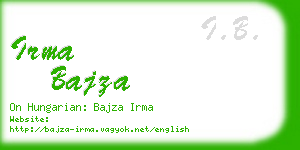 irma bajza business card